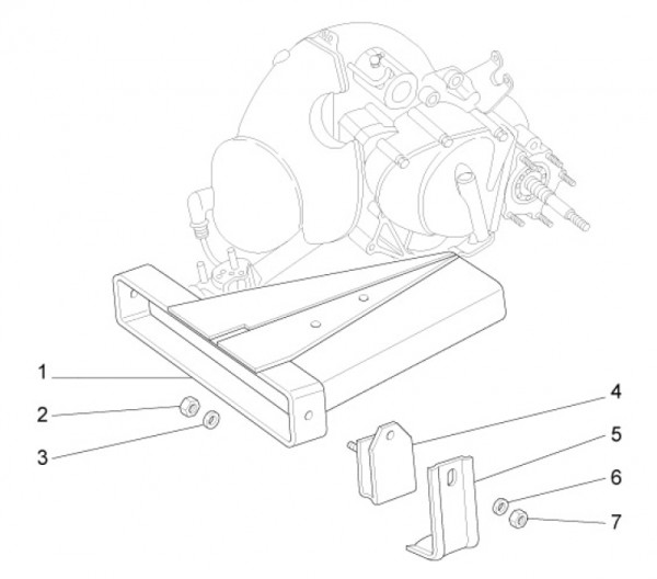 Radaufhängung Motorhalterungen - Ape Mix 50ccm 2T AC 2017- ZAPC80000