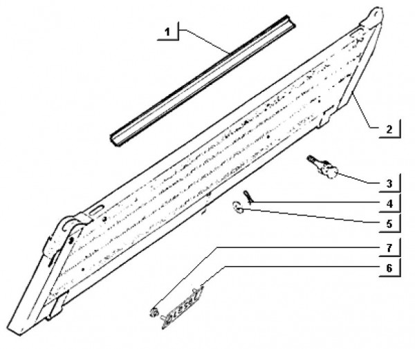 Fahrgestell Ladeklappe - Ape TM 703 Diesel mit Lenker 422ccm 4T AC 1997-2004 ATD1 00001101
