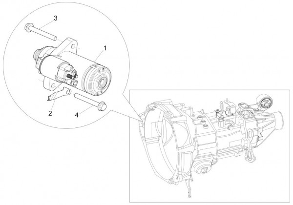 Motor Anlasser - Porter Multitech 1300ccm 4T LC 2016-