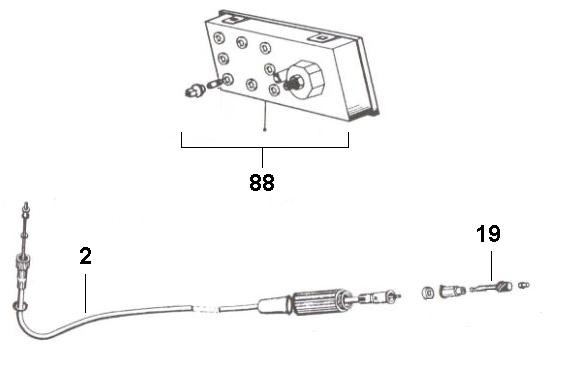 Lenker Tachometer - Ape Car 220ccm 2T AC 1985- AF4T