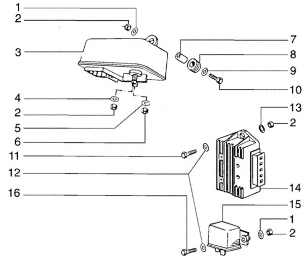 Elektrische Anlage Regler - Ape TM 703 Diesel mit Lenker 422ccm 4T AC 2005-2010 ZAPT10000