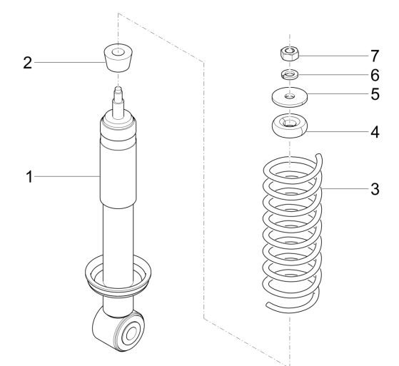 Radaufhängung Stoßdämpfer vorn - Ape Mix 50ccm 2T AC 2014- ZAPC80000