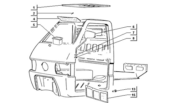Fahrgestell Dachpaneel - Ape TM 218ccm 2T AC 1999-2004 ZAPT1000000001001