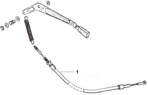 Bowdenzüge Rückwärtsgangzug - Vespa Car 125ccm 2T AC 1970- MPF1T