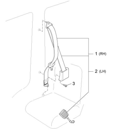 Fahrgestell Sicherheitsgurte - Porter Maxxi Multitech 1300ccm 4T LC 2010- ZAPS90DJ