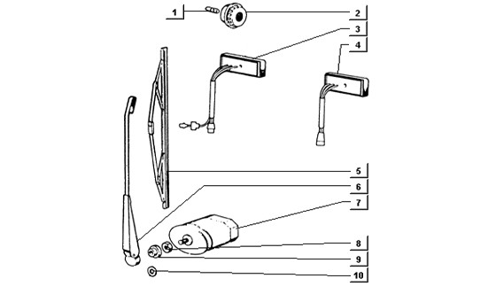 Elektrische Anlage Scheibenwischer - Ape TM 218ccm 2T AC 1984- ATM2 00001001