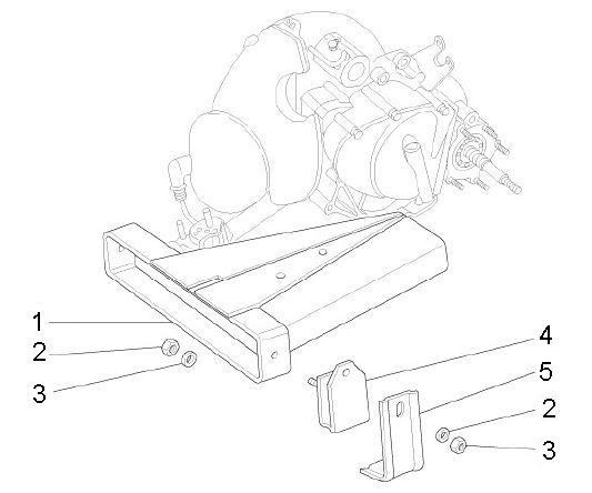 Radaufhängung Motorhalterungen - Ape Mix 50ccm 2T AC 2013- ZAPC80000