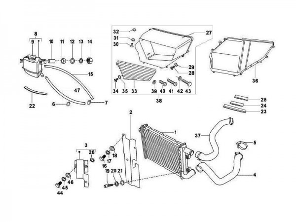 Fahrgestell Ölkühler - Calessino 422ccm 4T LC 2007-2008 ZAPT2D4MC