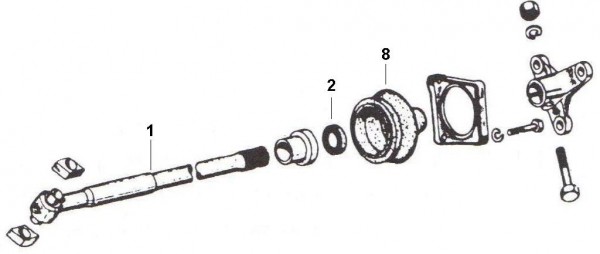 Radaufhängung Achswelle - Ape 220ccm 2T AC 1978- MPV2T