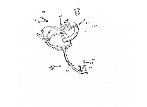 Motor Auspuff - Vespa Car 200ccm 2T AC 1983- AF3T