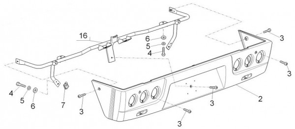 Fahrgestell Hinterabdeckung - Porter D120 Diesel 1300ccm 4T LC 2014- ZAPS90CK