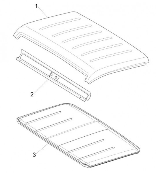 Fahrgestell Dachpaneel - Porter Maxxi Multitech 1300ccm 4T LC 2016-