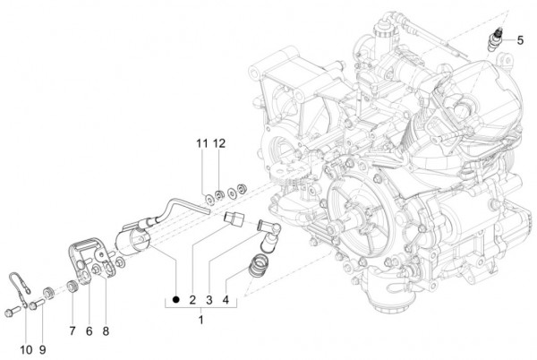 Elektrische Anlage Zündspule - Calessino 200ccm 4T 3V AC 2016- ZAPT42PMC