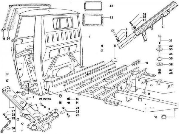 Fahrgestell Rahmen - MP 601 Classic 422ccm 4T LC 2013- MC349B0D2