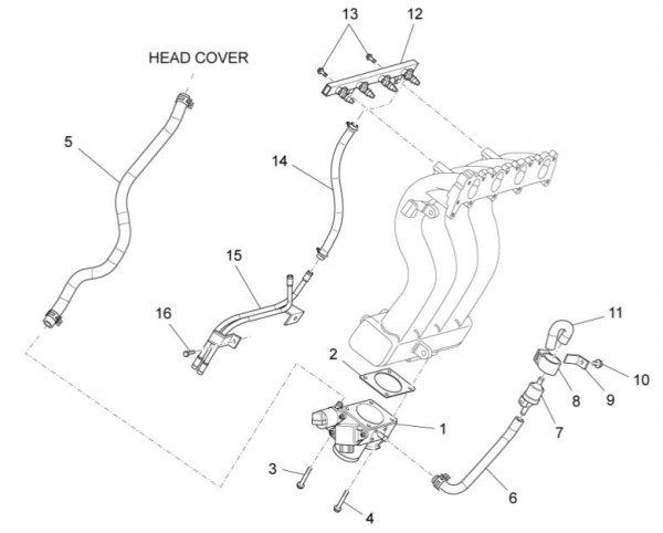 Motor Drosselkörper - Porter Multitech 1300ccm 4T LC 2014- ZAPS90VJ