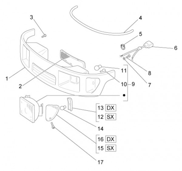 Elektrische Anlage Scheinwerfer - Ape Mix 50ccm 2T AC 2017- ZAPC80000
