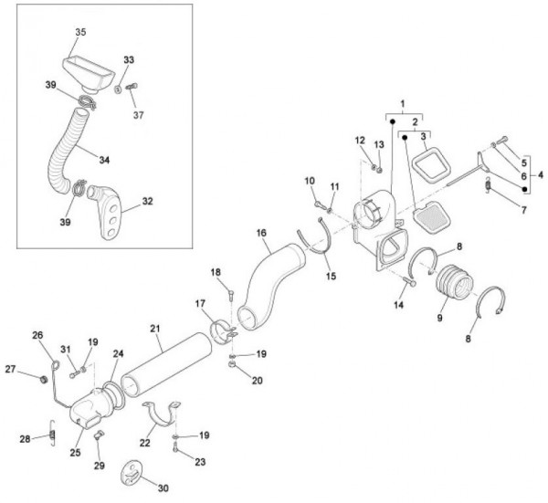 Fahrgestell Heizung - Ape TM 703 mit Lenker 220ccm 2T AC 2008-2016 ZAPT10000