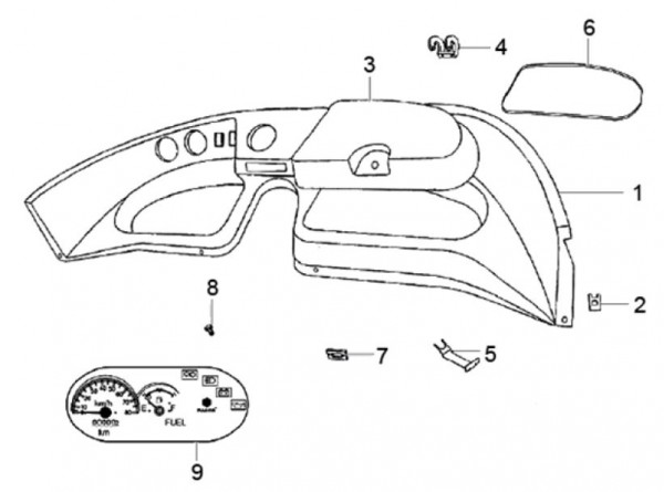 Lenker Cockpitinstrumente - Classic 400 422ccm 4T 2V AC 2016- MBX000T58RC001005