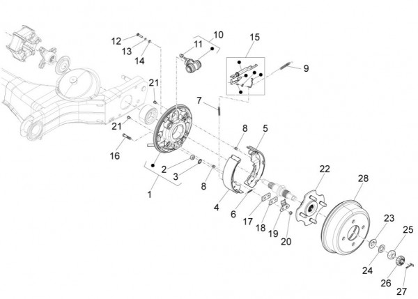 Bowdenzüge Bremsbacken hinten - Porter Quargo 700ccm 4T LC 2012- ZAP4P10000