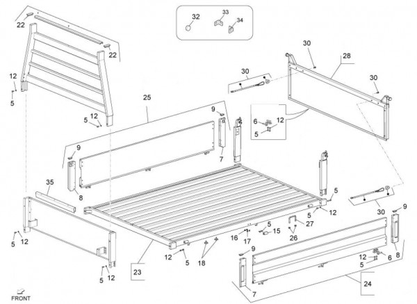 Fahrgestell Ladefläche Pick up - Porter Maxxi Multitech 1300ccm 4T LC 2011- ZAPS90AJ