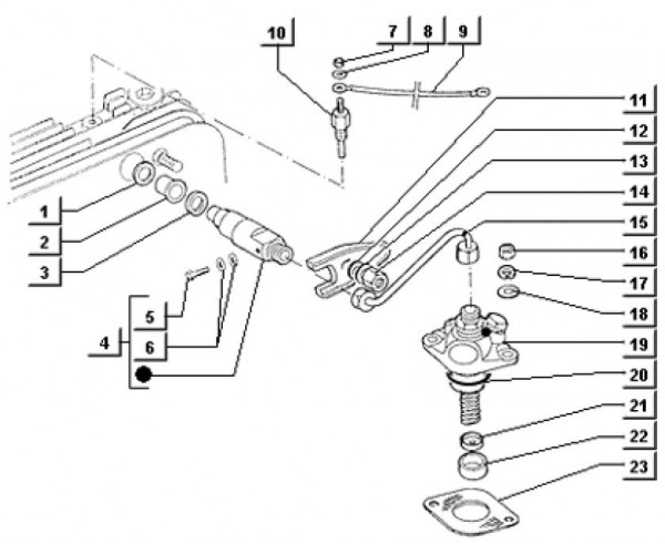 Motor Einspritzpumpe - Ape TM 703 Diesel mit Lenkrad 422ccm 4T AC 1997-2004 ATD2T