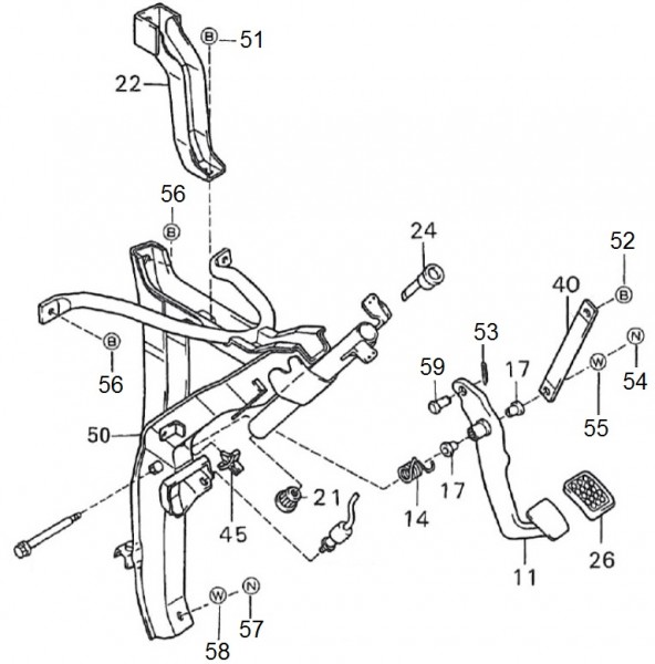 Bowdenzüge Fußbremspedal - Porter Porter 1000ccm 4T LC 1992-1998 ZAPS85