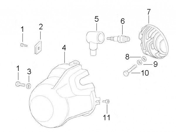 Motor Zylinderkopfabdeckungen - Ape Mix 50ccm 2T AC 2009- ZAPC80000