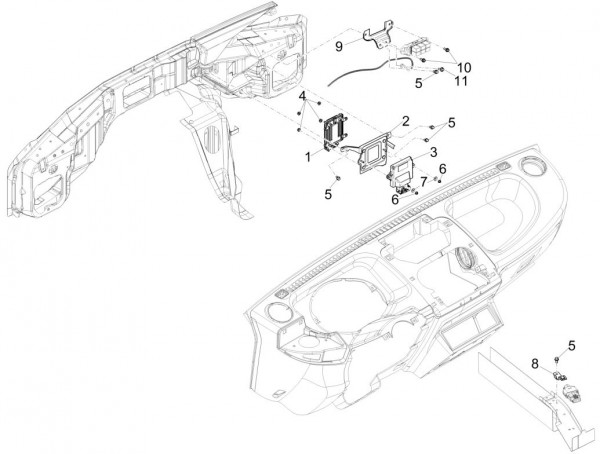 Elektrische Anlage Steuerelektronik - Porter Maxxi Multitech 1300ccm 4T LC 2015-