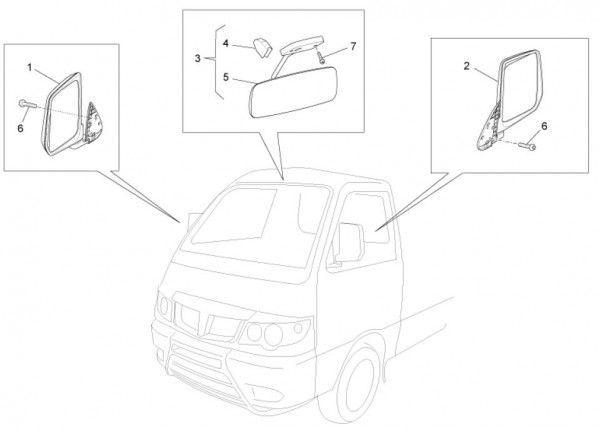 Lenker Rückspiegel - Porter Multitech 1300ccm 4T LC 2010- ZAPS90PJ