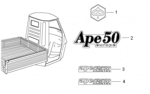 Fahrgestell Dekore - Ape Mix 50ccm 2T AC 2009- ZAPC80000
