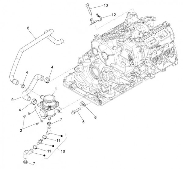 Motor Ölabscheider - Porter Maxxi D120 Diesel 1200ccm 4T LC 2011- ZAPS90AK
