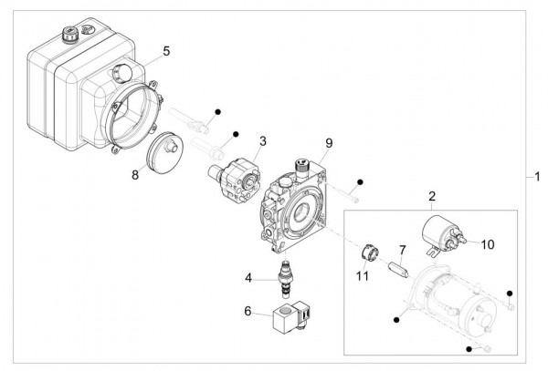 Fahrgestell Pumpe für Kippsystem - Porter Maxxi Multitech 1300ccm 4T LC 2015-