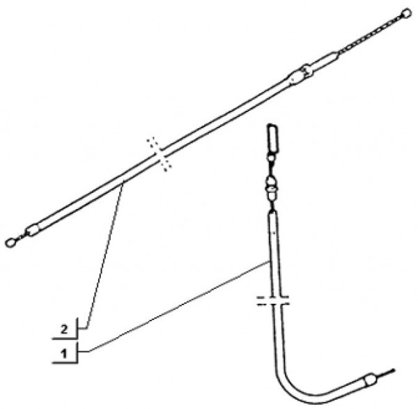 Bowdenzüge Gaszug - Ape TM 703 mit Lenker 220ccm 2T AC 2000-2007 ATM2T