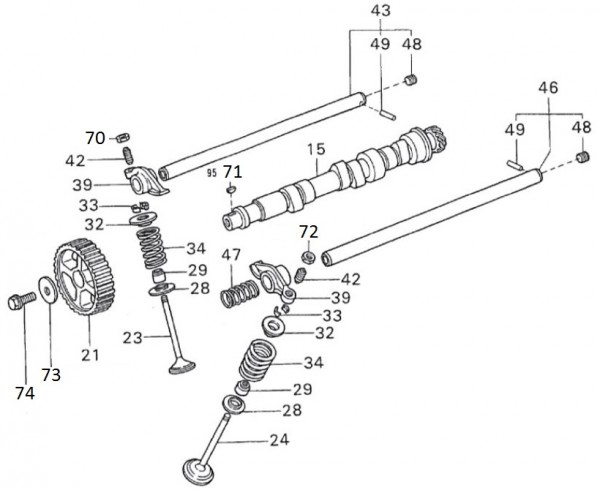 Motor Nockenwelle - Porter Porter 1000ccm 4T LC 1992-1998 ZAPS85