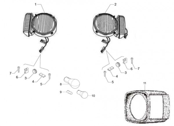 Elektrische Anlage Scheinwerfer - Classic 400 422ccm 4T 2V AC 2016- MBX000T58RC001005