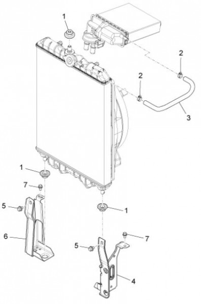 Fahrgestell Kühleranbauteile - Porter Maxxi D120 Diesel 1200ccm 4T LC 2013- ZAPS90RK