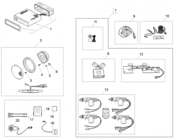 Zubehör Zubehör - Porter Multitech 1300ccm 4T LC 2014- ZAPS90VJ