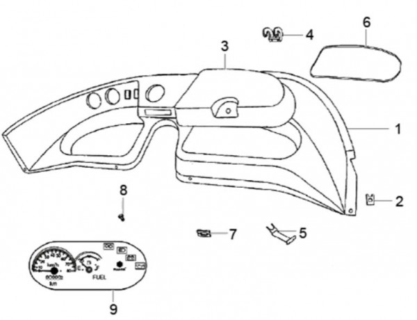 Lenker Tachometer - Classic 400 422ccm 4T 2V AC 2014- MBX000T58RC001005