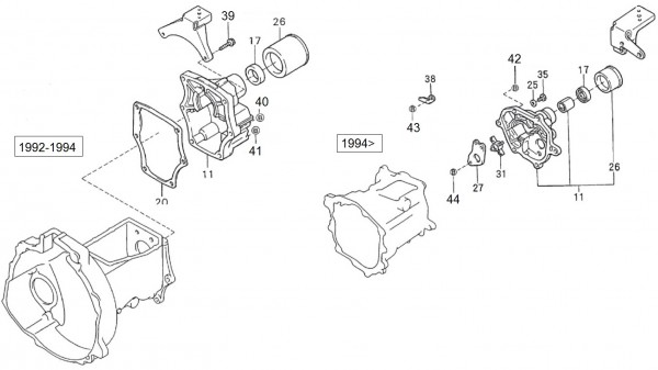 Motor Getriebegehäuse - Porter Porter 1000ccm 4T LC 1992-1998 ZAPS85