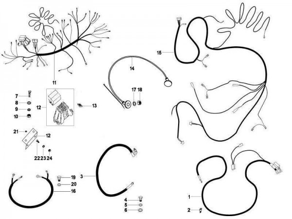 Elektrische Anlage Kabelbaum - MP 601 Classic 422ccm 4T LC 2006-2007 MC349B0D2