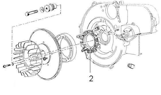 Motor Lichtmaschine - Ape Car 422ccm 4T AC 1988- AFD3T