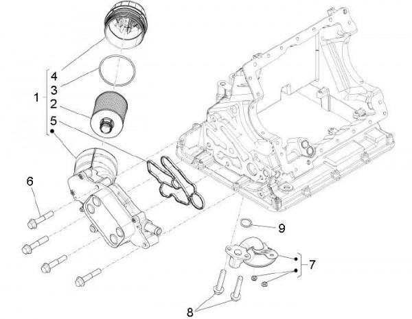 Motor Ölfilter - Porter D120 Diesel 1300ccm 4T LC 2011- ZAPS90CK