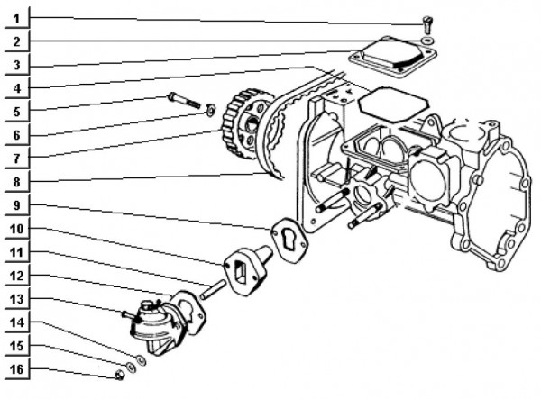 Motor Benzinpumpe - Ape TM 703 Diesel mit Lenkrad 422ccm 4T AC 1997-2004 ATD2T