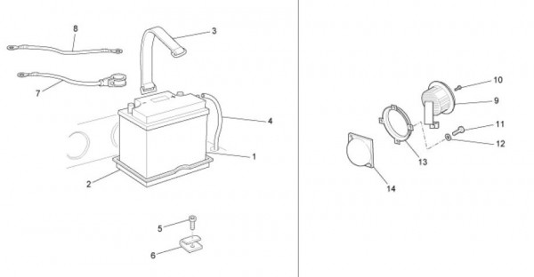 Elektrische Anlage Batterie - Ape Mix 50ccm 2T AC 2015- ZAPC80000