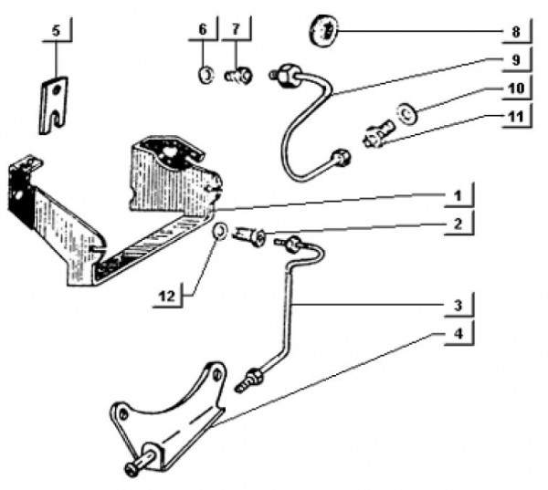 Fahrgestell Ölleitungen - Ape TM 703 mit Lenkrad 218ccm 2T AC 1997-1999 ATM2 00001001