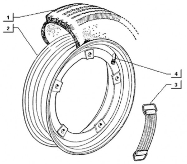 Radaufhängung Räder - Ape TM 703 mit Lenkrad 220ccm 2T AC 1997-1999 ZAPT10000