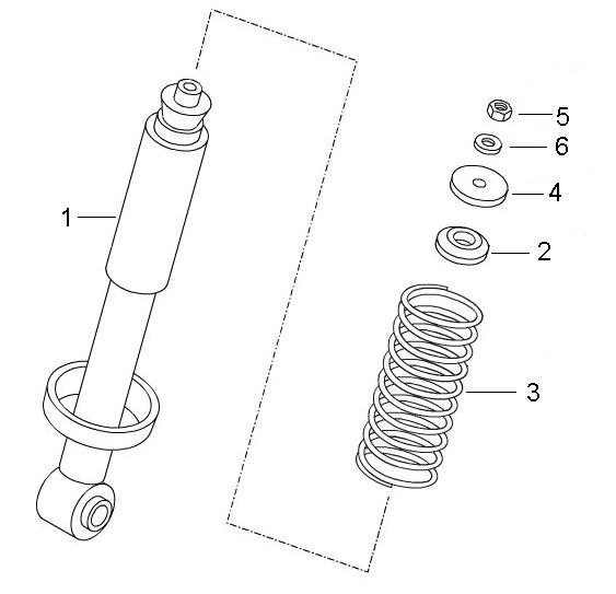Radaufhängung Stoßdämpfer vorn - Ape Mix 50ccm 2T AC 2009- ZAPC80000