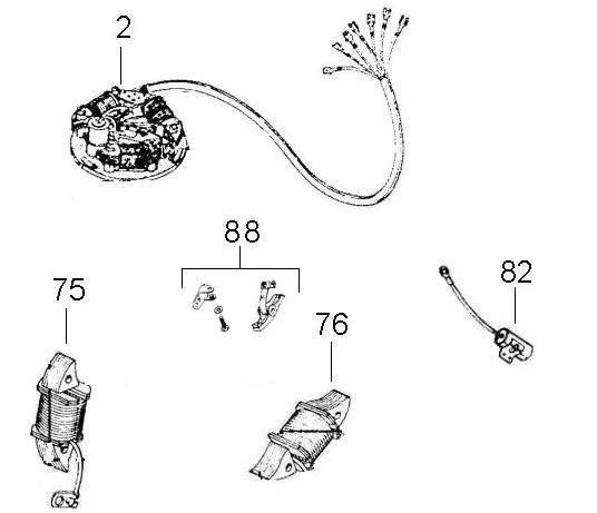 Motor Lichtmaschine - Ape 190ccm 2T AC 1970- MPV1T