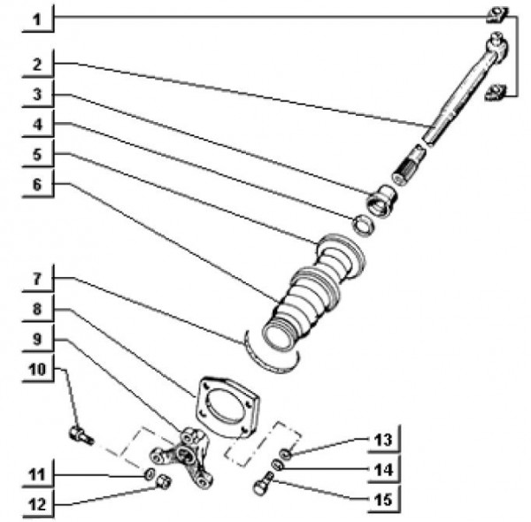 Motor Achswelle hinten - Ape TM 703 Diesel mit Lenkrad 422ccm 4T AC 1997-2004 ATD1T