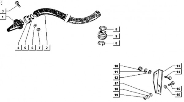 Motor Luftansaugung - Ape TM 703 mit Lenkrad 220ccm 2T AC 2000-2007 ATM2T